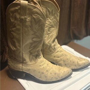 Dan Post Beige Cowboy Boots